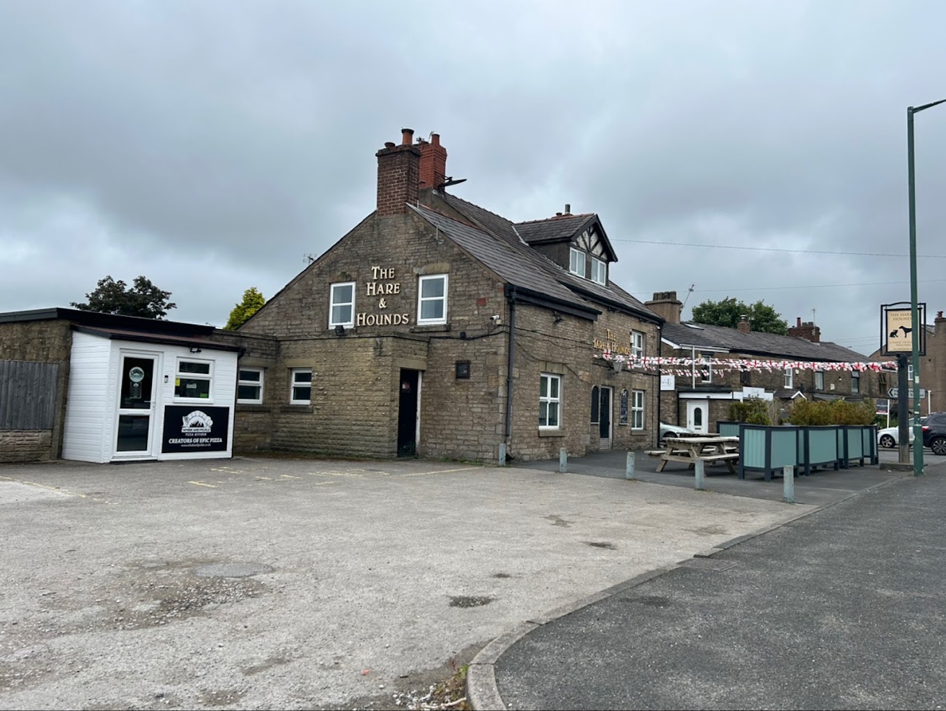 Whisk And Pickle Pizza Kitchen beside the Hare and Hounds